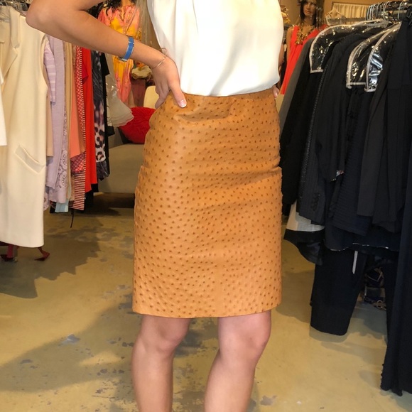 Authentic Prada Ostrich Pencil Skirt size 38 - Picture 3 of 12